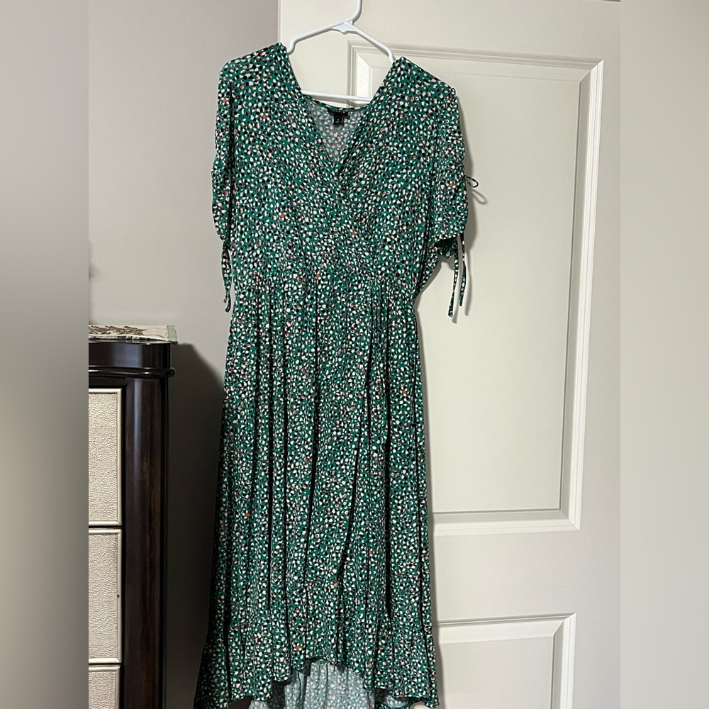Green Floral Women's Dress